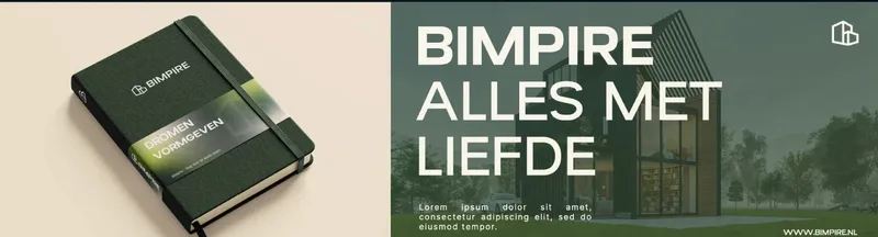 BIMpire notebook met branding