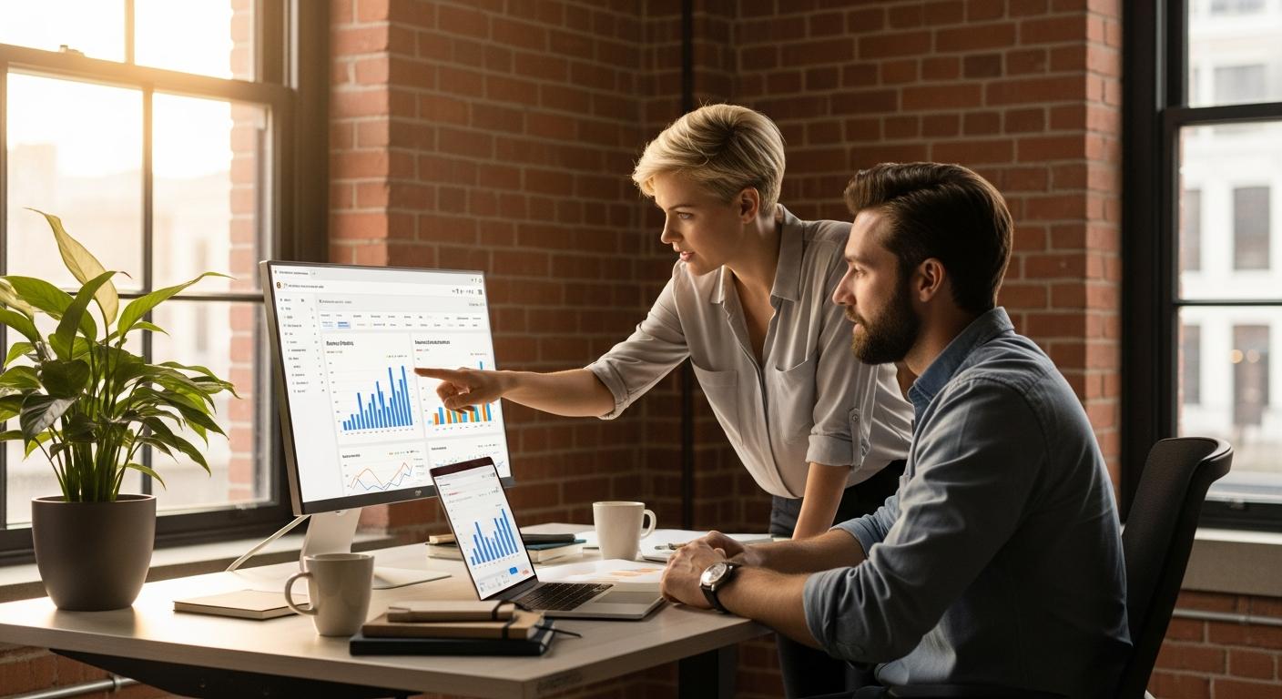Google Ads management bureau Nederland — specialist werkt aan campagnes op laptop